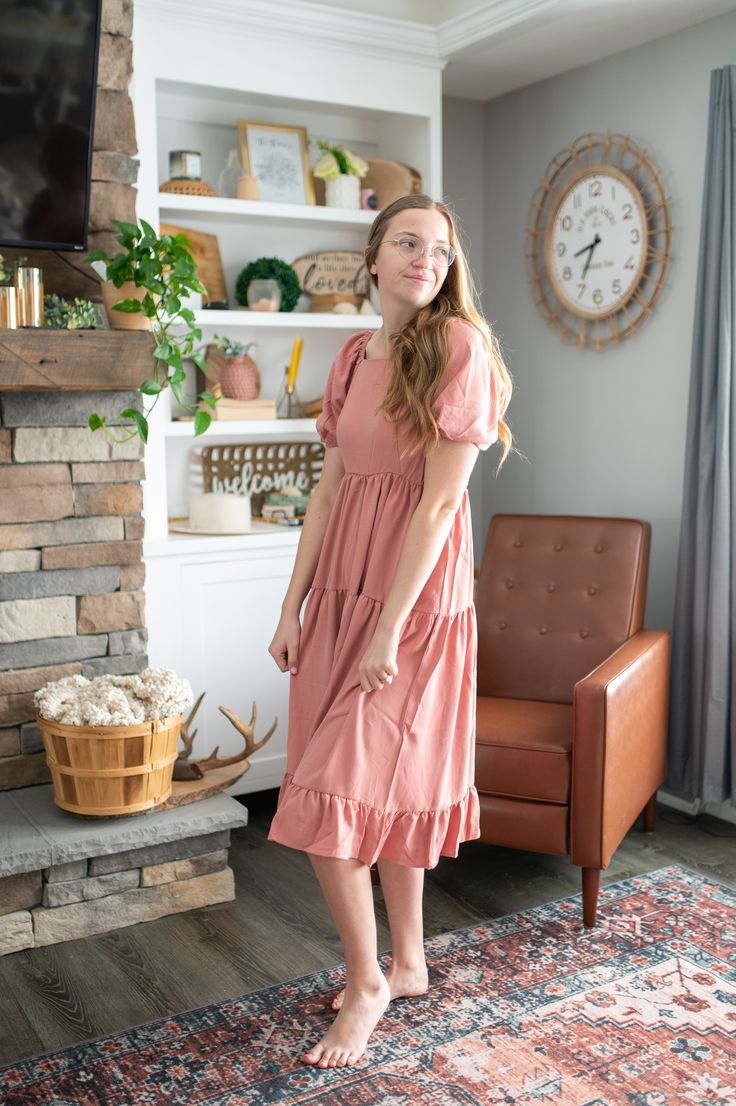 This adorable midi pink dress is the perfect for any outing this spring, or really any season! So versatile & can be worn on or off shoulder! Feminine Mid-length Spring Dresses, Feminine Pink Mid-length Dress, Feminine Mid-length Pink Dress, Pink Mid-length Maxi Dress For Spring, Pink Mid-length Summer Dress, Modest Casual Midi Dress For Spring, Modest Midi Dress For Day Out, Chic Pink Mid-length Dress, Pink Midi Dress For Spring Date Night