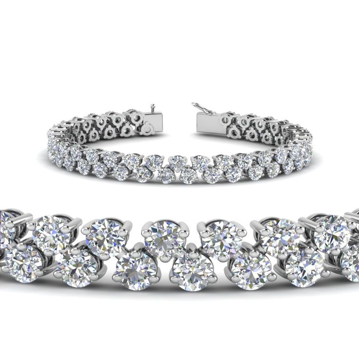 This 5.30 Carat Diamond Tennis Bracelet Women mesmerizes you with the flawless beauty of the fine sequence of tiny shimmering round shaped stones studded in a classic basket prong setting arranged brilliantly offering you an aesthetic appeal and splendid charm.  Round cut diamonds of 4.60 Total Carat Weight with Clarity I1 and Color G-H in a prong setting. Total Number of Stones:- 116 This diamond tennis bracelet can also be acquired with your preference of valuable metals and gemstones. Free Shipping within USA. One Year Manufacturing Warranty. Direct manufacturing prices. Easy Returns and Financing Available. Professionals of the medical field, lawyers, government employees, military officers and university staff can gain a discount of 5% at purchase of any jewelry. Receive your mer Diamond Bracelets Wedding, Diamond Bracelet Design, Bracelet Diamond, Diamond Jewelry Necklace, Diamond Tennis Bracelet, Flawless Beauty, Bracelets Gold Diamond, Bracelet Women, Valentine Special