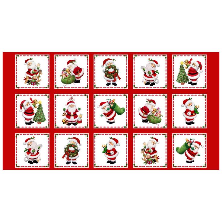 christmas themed placemats with santa claus