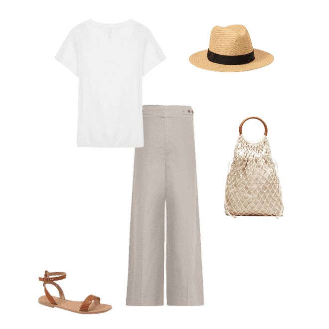 JAPAN EXCLUSIVE High-Rise Wide-Leg Cropped Pant | Banana Republic Chic Cotton Beach Pants, Chic Cotton Pants For Beach Season, Relaxed Cotton Pants For Summer, Chic Linen Bottoms For Day Out, Chic Linen Summer Bottoms, Everyday Straight Leg Summer Pants, Relaxed Fit Summer Vacation Pants, Relaxed Fit Cotton Pants For Beach Season, Everyday Summer Straight Leg Pants