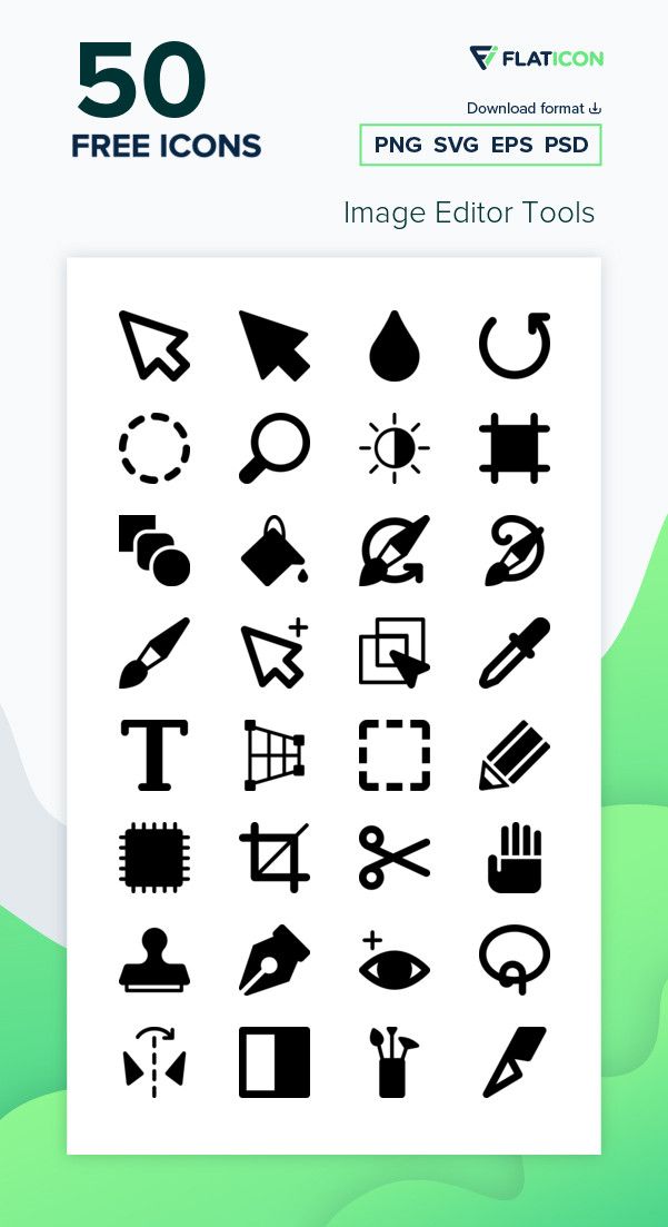 the 50 free icons for photoshopped in adobe and after effects, including an image editor