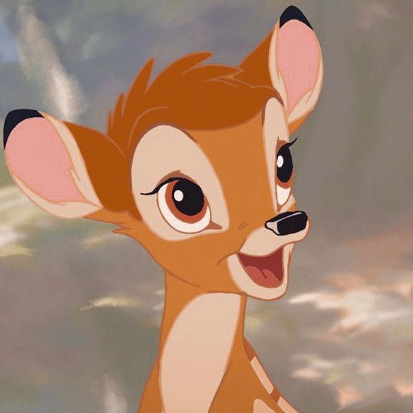 the little deer from disney's live - action movie, thumpp is smiling