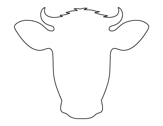 the outline of a cow's head