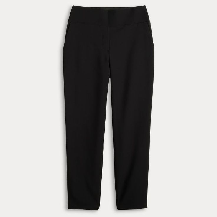 These women's pull-on straight ankle pants from Nine West are the perfect pair for just about any occasion.Click on this WOMEN'S GUIDE to find the perfect fit and more! These women's pull-on straight ankle pants from Nine West are the perfect pair for just about any occasion. Click on this WOMEN'S GUIDE to find the perfect fit and more! FEATURES No closure - pull-on styling Elastic waistband 2 front slanted pockets Non-functional fly Non-functional back welts UnlinedFIT & SIZING Short: 25 1/2-in Solid Color Pull-on Style Capris, Pull-on Style Ankle-length Leggings, Workwear Leggings With Elastic Waistband, Solid Capris With Pull-on Style For Work, Solid Pull-on Capris For Work, Straight Leg Capris With Elastic Waistband For Work, Workwear Cropped Leg Capris With Elastic Waistband, Solid Color Pull-on Capris For Work, Workwear Solid Color Pull-on Capris