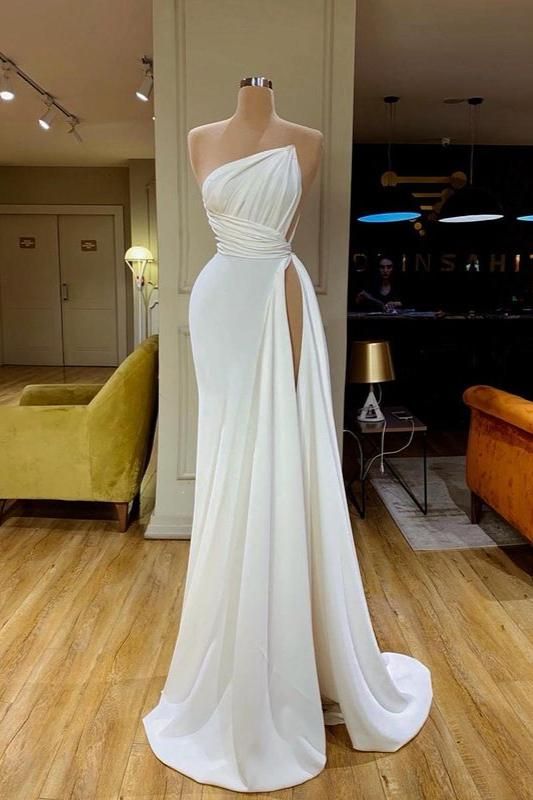 Simple Evening Dress, Haute Couture Paris, Silver Gown, Prom Dresses Long Mermaid, Gaun Fashion, White Chiffon, Formal Party, Mermaid Prom Dresses, Long Prom Dress