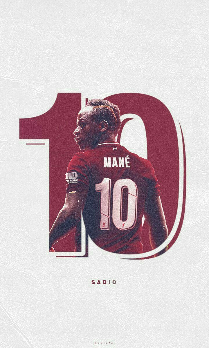 the number ten man is shown in front of a red and white background with an image of a soccer player