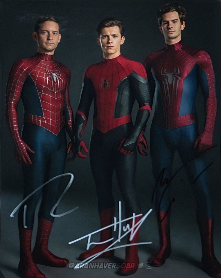 the amazing spider - man cast signed by peter falker and mark ruffar