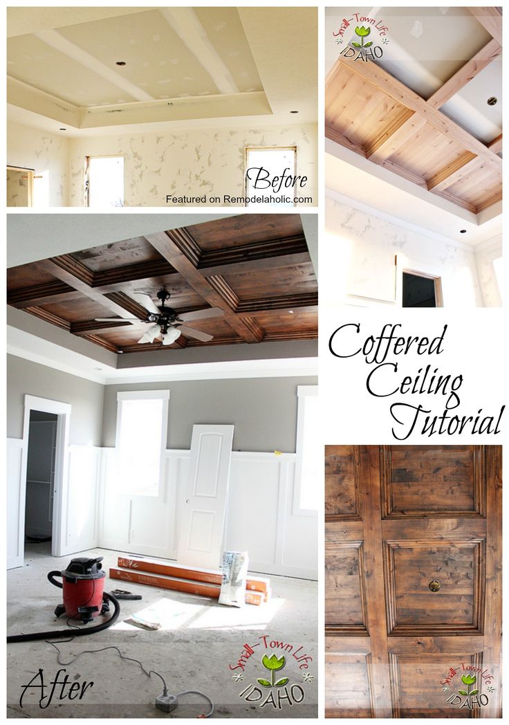 the before and after pictures of an unfinished ceiling