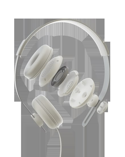 the headphones are connected to each other