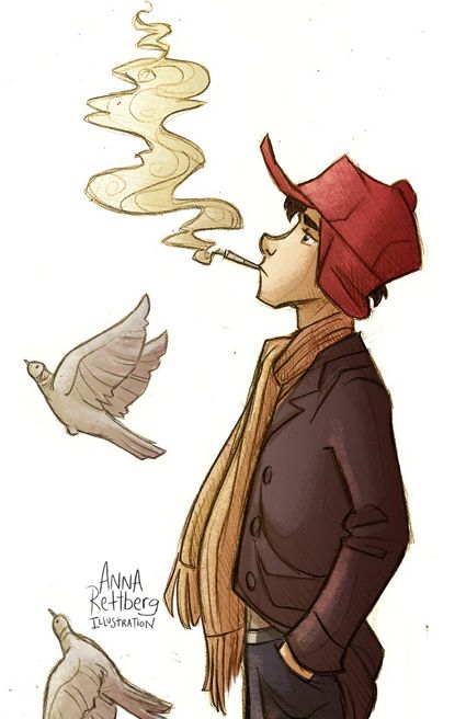 "Sometimes you just want to draw Holden Caulfield." Anna Rettberg - Imgur Catcher In The Rye Fan Art, Holden Caulfield Fanart, Ferenc Pinter, Holden Caulfield, Baseball Mitt, I Love My Brother, Catcher In The Rye, Rye, Book Characters