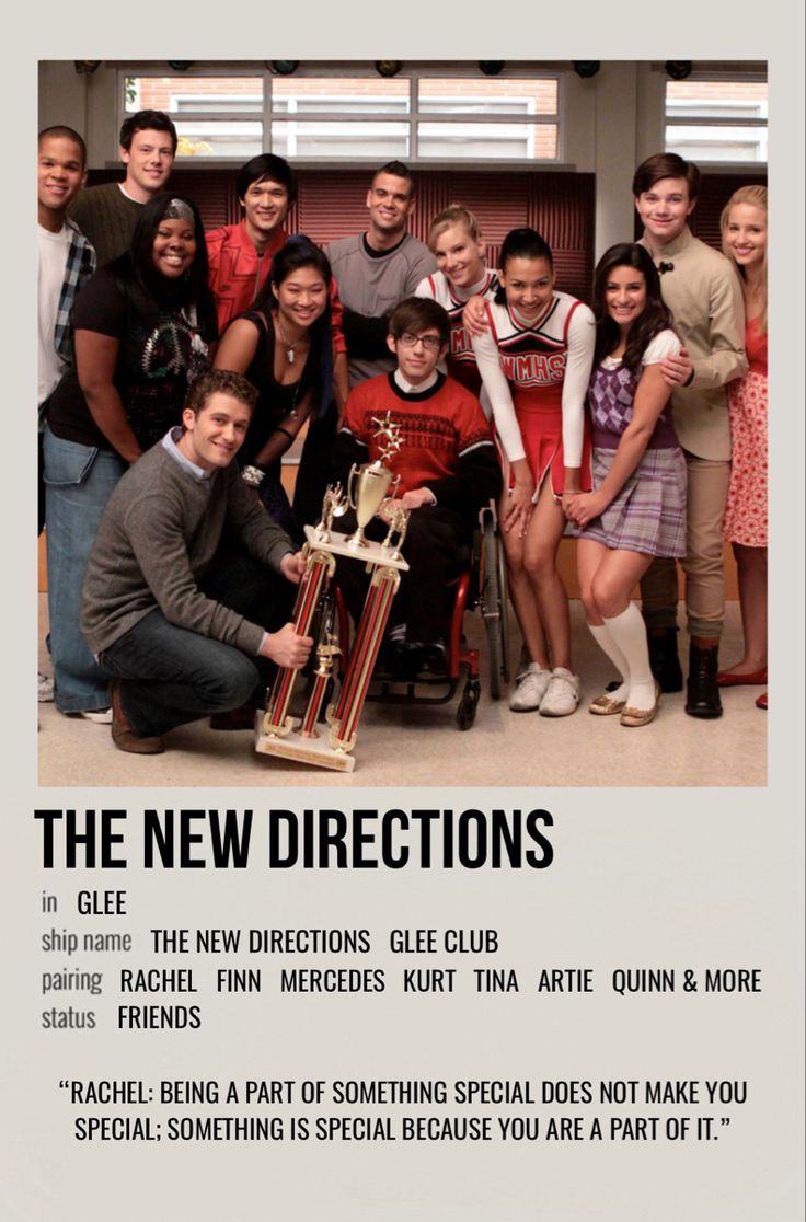 a group of people posing for a photo with a trophy in front of them and the words glee 2009 musical comedy drama ryan murphy