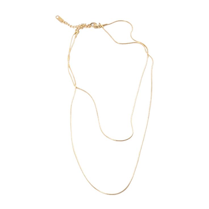 Our gold choker necklace lays perfectly on your neck. The simple yet elegant design is a classic necklace for every woman! Perfectly on any neck size is 36-41cmn length with a 5cm Extender. Celebrate the special woman in your life! This unique and gold color Choker product is beautifully packaged and ready for gift giving. Our jewelry makes a sentimental surprise and a great gift for birthdays, anniversaries, Mother's Day, or wedding celebration Elegant Double Chain Necklace For Party, Elegant Multi-strand Delicate Chain Jewelry, Minimalist Multi-strand Metal Layered Necklace, Formal Adjustable Multi-strand Necklace, Elegant Multi-strand Gold Necklace, Elegant Multi-strand Necklace With Delicate Chain, Elegant Double Strand Metal Layered Necklace, Elegant Gold Multi-strand Necklace, Minimalist Snake Chain Layered Necklace