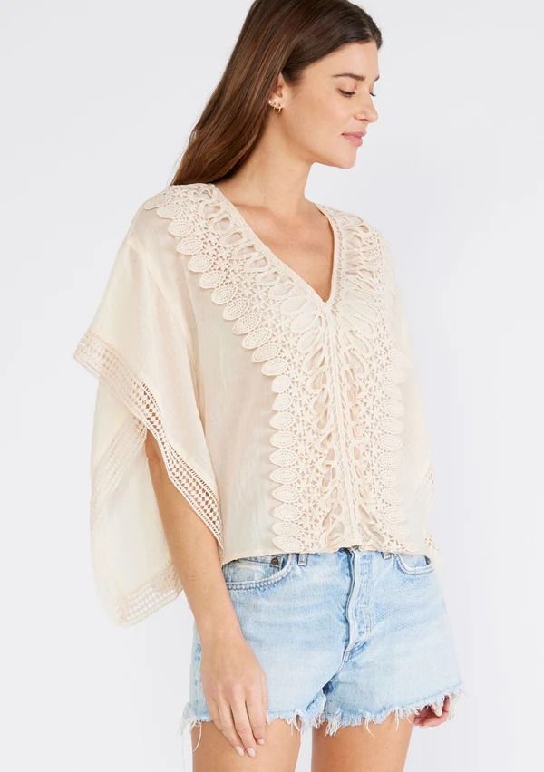 Shop this boxy sheer boho top with crochet in Pink or White. Designed in LA! Click to shop 100s of classic bohemian beach tops! Summer Beach Blouse With Lace Top, Summer Lace Top Blouse For Beach, Summer Beachwear Tops With Crochet Trim, Summer Vacation Tops With Crochet Lace, Summer Beachwear Tops With Lace Trim, Summer Tops With Crochet Lace For Beach Season, Summer Crochet Trim Beachwear Tops, Summer Lace Beachwear Tops, Vacation Beach Season Top With Crochet Lace