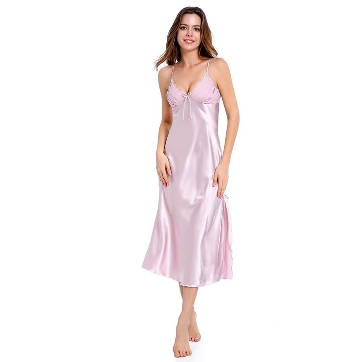 PRICES MAY VARY. Features: These Womens Lingeries Shirts Are Designed to Give Comfort and Elegance. Womens Dresses Have Adjustable Straps, Standard Body Length, Fitted Body Shape, Elasticated Straps, Deep V-neck With Lace Details on the Chest, Adjustable Spaghetti Straps, and a Split Cut Style Makes Them Perfect Bridesmaid Dresses. Material: Women Nightgowns Are Made with Soft, Smooth, Luxury, Silky, Breathable, Quick-drying Drying, and Lightweight Fabric with a Shiny & Glossy Look That Assures Pink Satin Nightgown For Night, Pink Satin Chemise For Sleep, Pink Camisole Nightgown For Wedding Night, Pink Sleeveless Chemise For Wedding Night, Sleeveless Pink Chemise For Wedding Night, Pink Satin Nightgown For Pajama Party, Fashion Dress Up Games, Lingerie Slip Dress, Long Nightgown