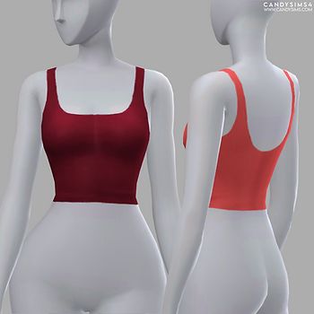 two female mannequins with red tops and white shorts on display in front of grey background