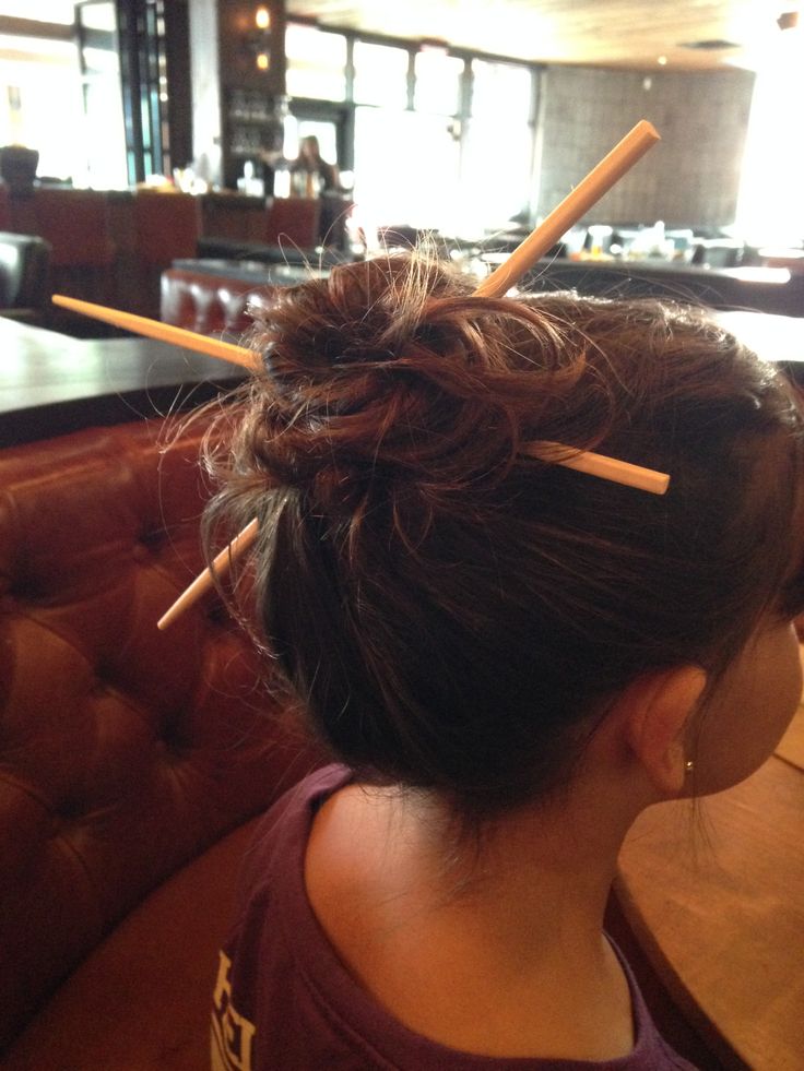 Tori's restaurant chopstick hair Chopstick In Hair, Restaurant Hairstyles, Chopstick Hairstyles, Messy High Bun, Chopstick Hair, Fall 24, Beauty Hair, Messy Bun, Girl Scouts