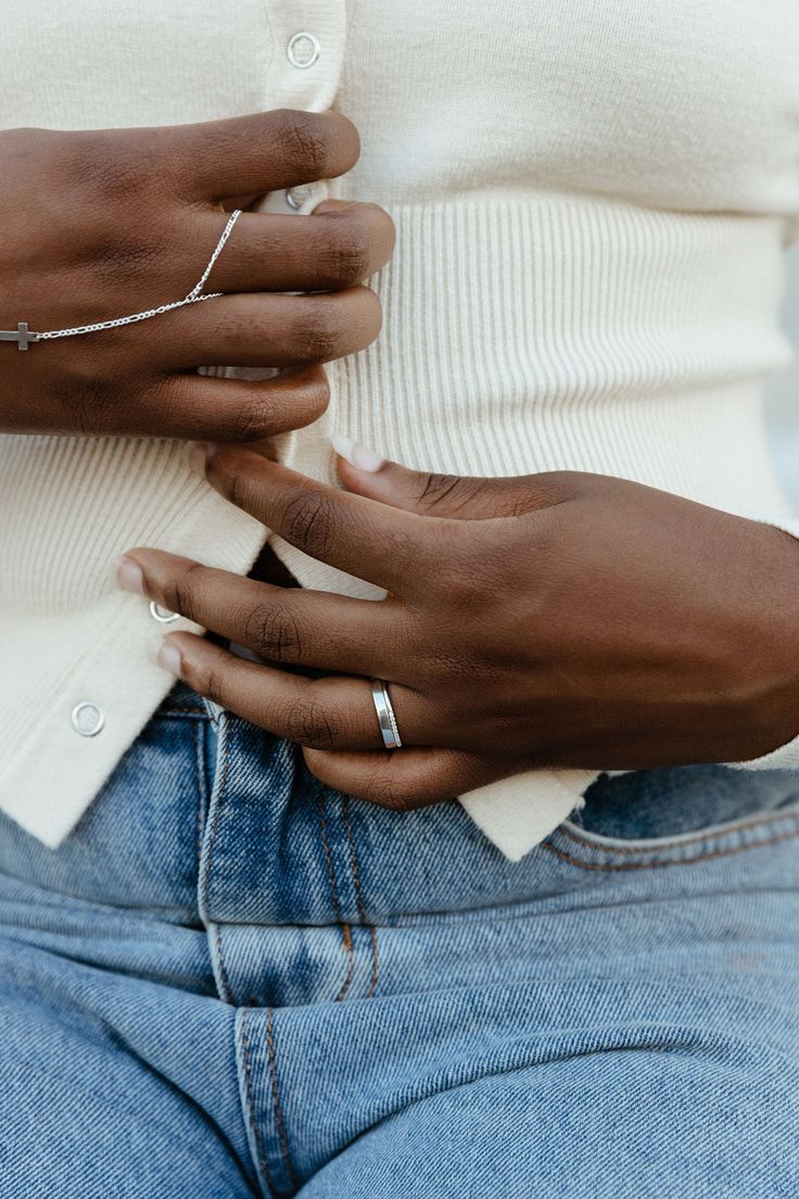 This classic Flat Ring is made with 14K yellow gold filled or sterling silver, and is 2.3mm wide to give you a sleek, modern look. Its smooth, bright finish will shine for years to come! Timeless Open Band Midi Promise Rings, Minimalist Double Band Stackable Promise Rings, Simple Polished Open Ring Jewelry, Classic Stackable Engraved Ring For Everyday, Minimalist Thick Band For Everyday Wear, Classic Sterling Silver Wide Band Promise Ring, Minimalist Polished Promise Band, Minimalist Stackable Couple Rings For Promise, Modern 14k Gold Promise Bands