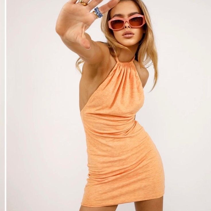 Nwt Tiger Mist Dillon Dress In Orange // Size Xs // Brand New With Tags Never Worn No Flaws Fitted Casual V-neck Backless Dress, Fitted Backless Dress For Summer Day Out, Summer Stretch Backless Dress For Day Out, Fitted Backless Mini Dress For Summer, Spring Mini Length Stretch Backless Dress, Fitted Summer Backless Dress For Night Out, Spring Stretch Mini Length Backless Dress, Summer Bodycon Mini Backless Dress, Fitted Backless Mini Dress For Spring