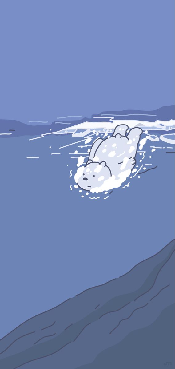 an image of a cartoon character floating in the ocean