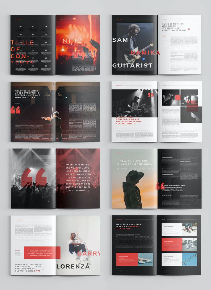 the inside pages of a magazine with different images and text on it, including an image of