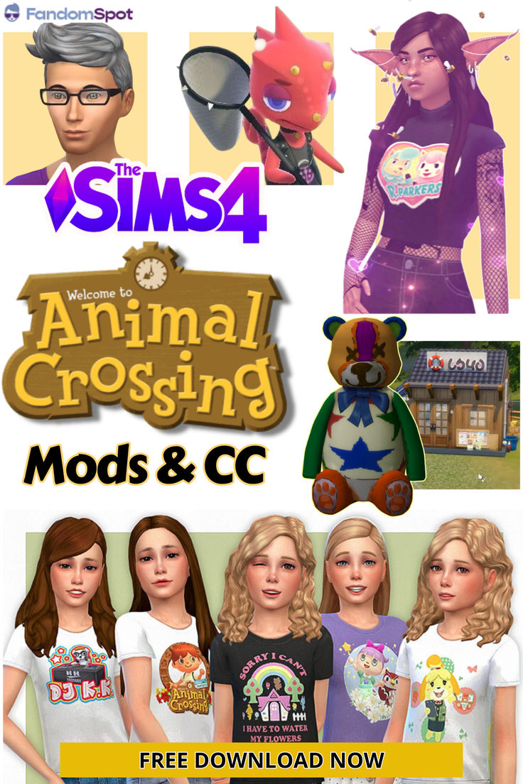 the animal crossing mods and cc are available for free