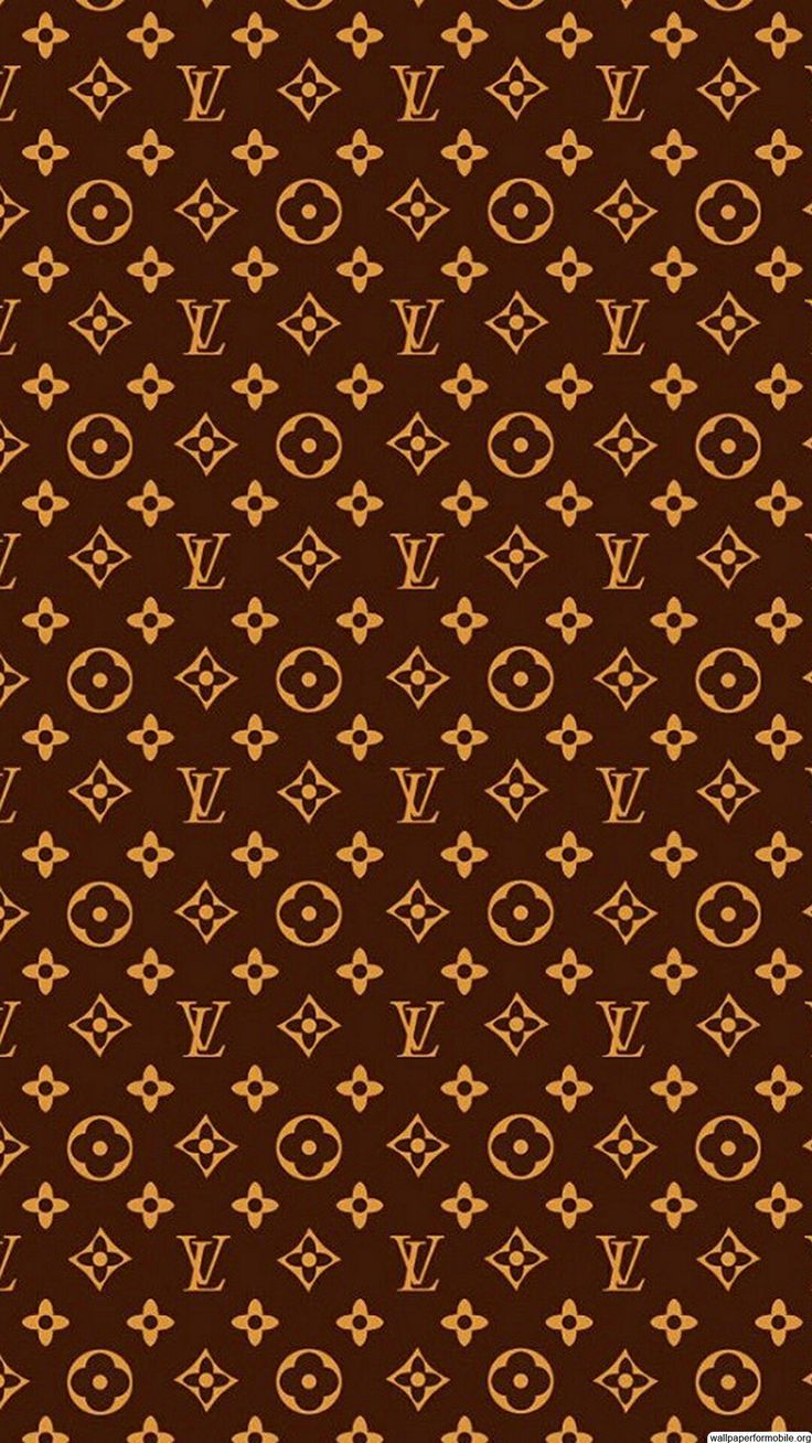 the louis vuitton wallpaper is brown and has an interesting pattern on it