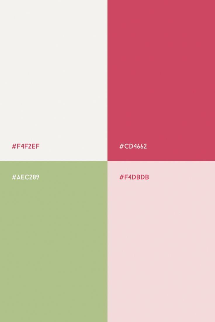 the color scheme is pink, green, and white with different font choices on it