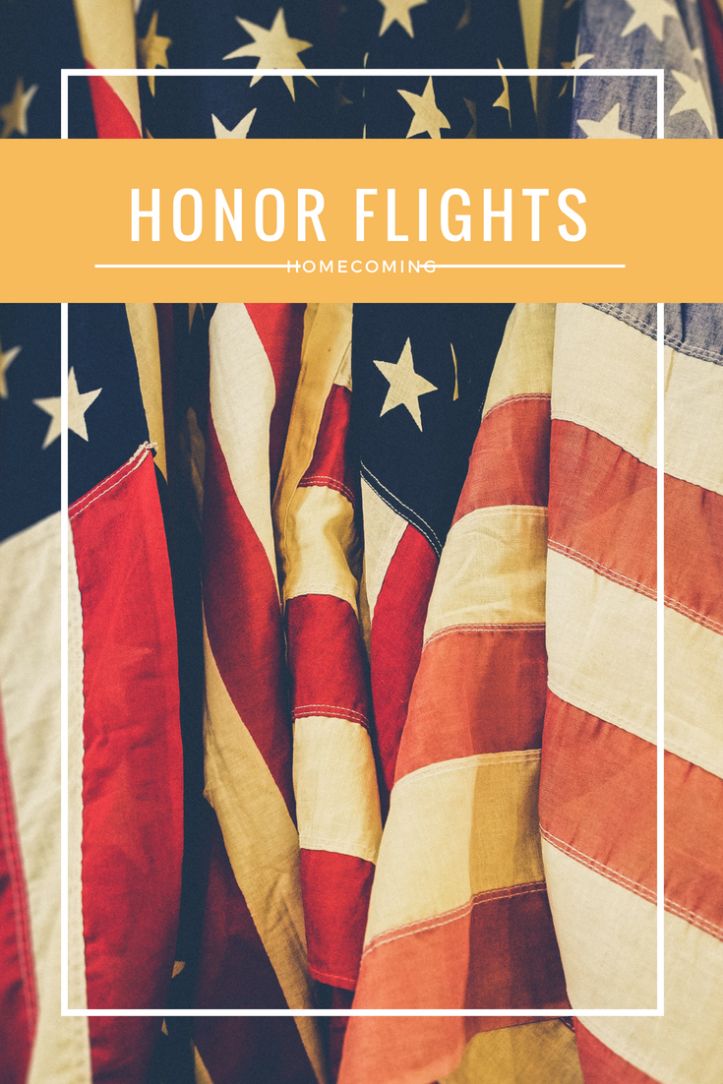 an american flag with the words, honor flights