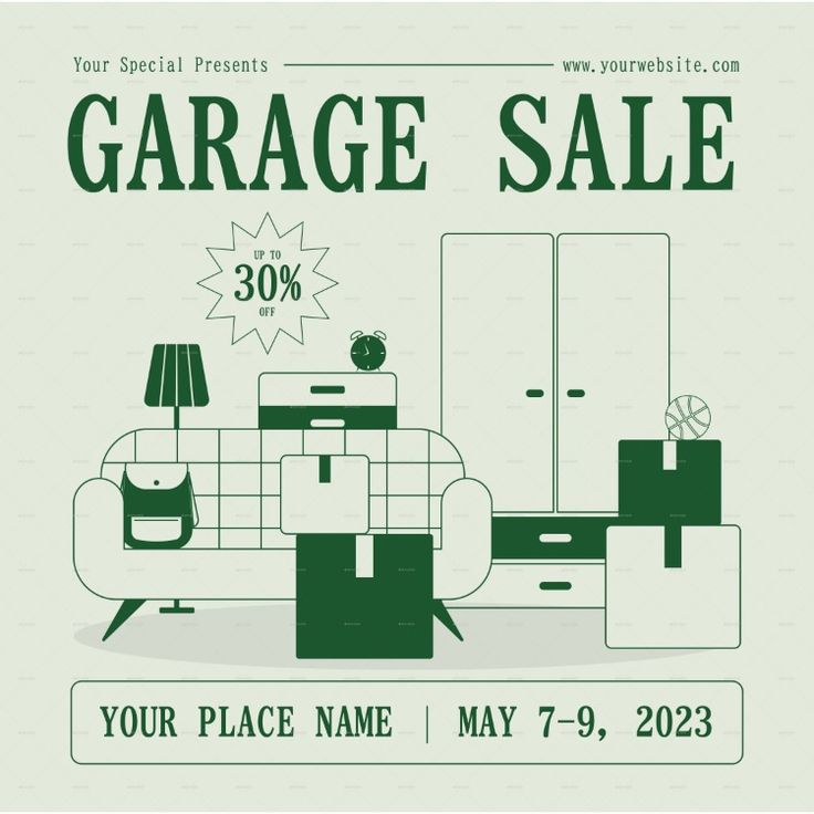 Minimal Garage Sale Flyer House Sale Poster, Minimal Garage, Garage Sale Flyer, Sale Flyer Design, Sale Flyer, Garage Design, Garage Sale, Garage Sales, Creative Expressions