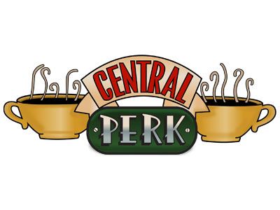 the logo for central perk coffee