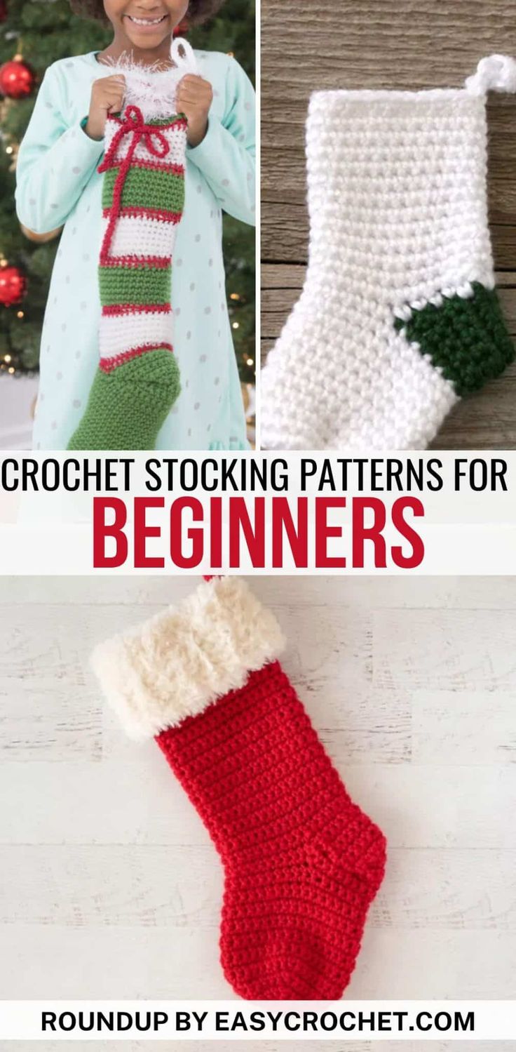 crochet stocking patterns for beginners to make christmas stockings, stockings and stockings