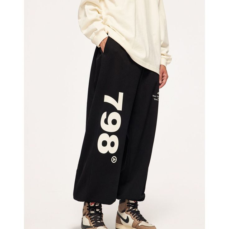 Autumn Wide Leg Hip Hop Dance Sweatpants  Material: 63%Cotton+37% Polyester   Size: S, M, L, XL, Color: Blue, Black, Light Gray, Purple  Season: Spring, Autumn,   Occasion: Leisure, Outdoor, Daily, Vacation Winter Letter Print Relaxed Fit Bottoms, Oversized Black Winter Pants, Oversized Sporty Bottoms With Letter Print, Spring Oversized Black Bottoms, Urban Full-length Bottoms For Winter, Urban Full-length Winter Bottoms, Urban Full Length Winter Bottoms, Urban Wide Leg Winter Bottoms, Oversized Sweatpants For Spring