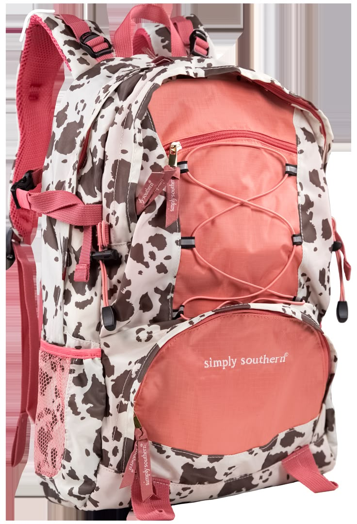 This Simply Southern Backpack has a style for everyone! Use it for class or vacation! With multiple zippered compartments, padded straps, the whole family will be wanting one of these packs. Store all your essentials in this Simply Southern backpack this season! Large zippered compartment with tablet sleeve and two pockets 4 smaller zippered compartments, 2 side pockets Top handles with clasp Adjustable padded straps and back Height: 17” Style # 0222-BACKPACK Billabong Bags Backpacks, Casual Country Outfits, Cowgirl Accessories, Country Style Outfits, Western Wear Outfits, Cute Country Outfits, Western Style Outfits, Cute N Country, Cute Nikes