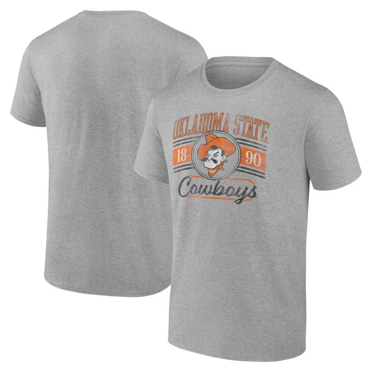 Show your team pride all season long with this T-Shirt. This classic crew neck tee is crafted from soft, breathable fabric for all-day comfort. The bold graphics are the perfect way to demonstrate your fandom, whether you're at the game or just running errands around town. Collegiate Graphic T-shirt For Fan Merchandise, Athletic Heather Cotton T-shirt For Fans, Athletic Heather T-shirt With Team Logo For Fans, Gray Crew Neck T-shirt For Fans, Gray Team Spirit Pre-shrunk T-shirt, Team-colored Cotton T-shirt For Game Day, Athletic Heather Team Spirit T-shirt With Graphic Print, Tri-blend Fan Apparel T-shirt For Game Day, Gray T-shirt With Team Logo For Team Spirit