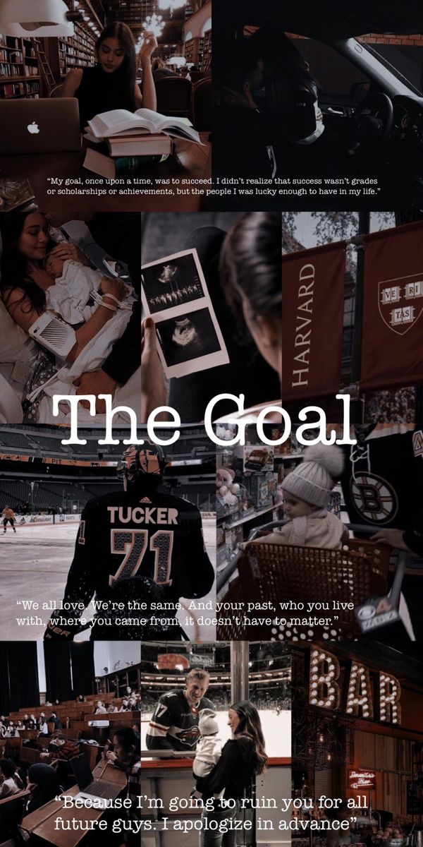 a collage of photos with the words,'the goal '