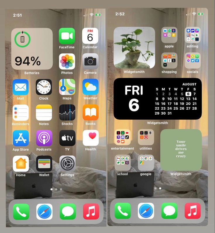 an iphone screen showing the home screen with icons and calendars on it, as well as numbers