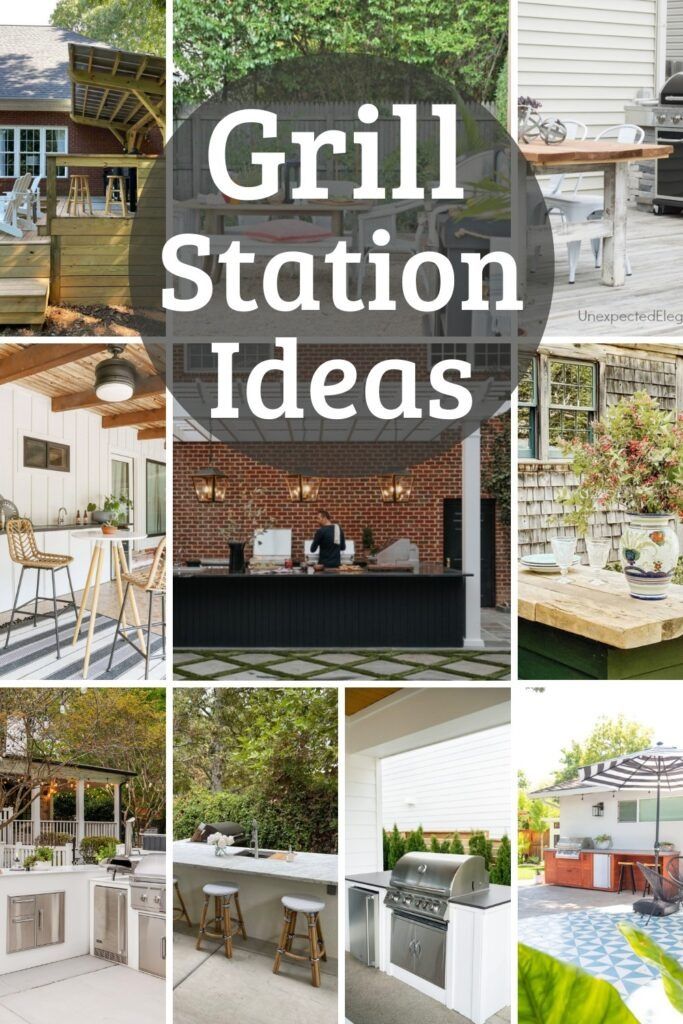 Transform your backyard with these DIY outdoor grill station ideas! From rustic wooden setups to sleek concrete countertops, there's a style for everyone. Build a portable pallet cart, a stone BBQ island, or an upcycled barrel grill. Create a compact urban nook or a garden-inspired station. Elevate your space with a bar and grill combo. Get grilling today! Bbq Area Ideas Outdoor Rustic, Diy Outside Grill Station, Deck With Grill Station, Grill In Garden, Diy Backyard Bbq Area, Grill Placement On Deck, Deck Bbq Area Grill Station, Outdoor Grill Setup, Grill Islands Outdoor Diy