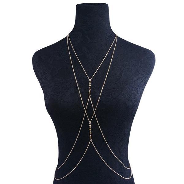 Sunset Whispers Beaded Body Chain - 12 LEFT!! – The Songbird Collection Celestial Oc, Beaded Body Chain, Harness Style, Gold Body Chain, Body Decor, Beads Pendant, Body Chains, Beaded Pendant Necklace, Copper Chain