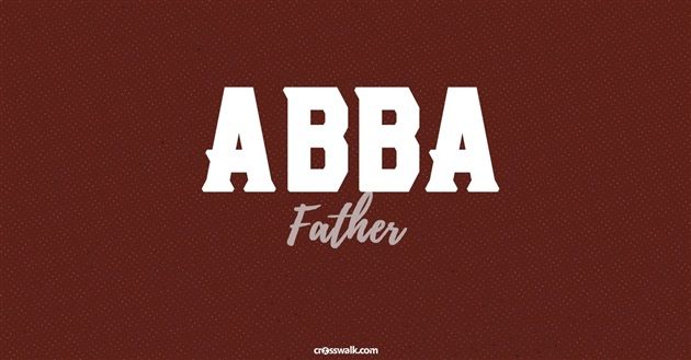 the word abba is written in white on a maroon background