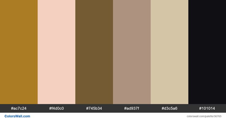 the color palette is brown, black, and beige with different shades to choose from