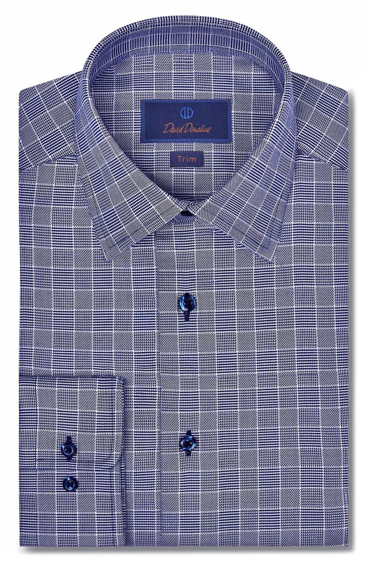 A multi-pattern check neatly grids a dress shirt tailored from premium cotton that adds polish and distinction to any semiformal look. Spread collar Rounded, adjustable button cuffs 100% Supima® cotton Machine wash, line dry Imported Check Dress Shirt, Multi Pattern, Check Dress, Tailored Shirts, Supima Cotton, Fit Check, A Dress, Semi Formal, Dress Shirt