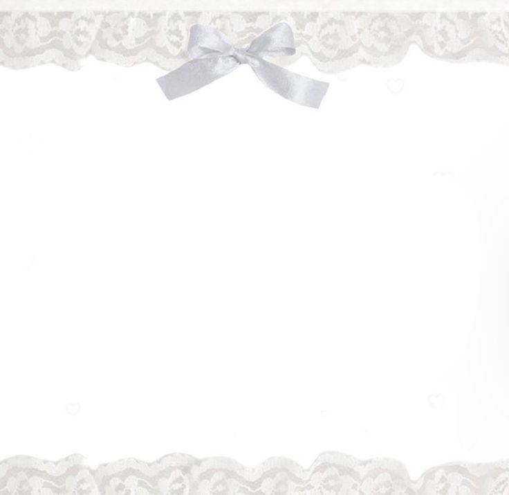 a white lace border with a bow on top