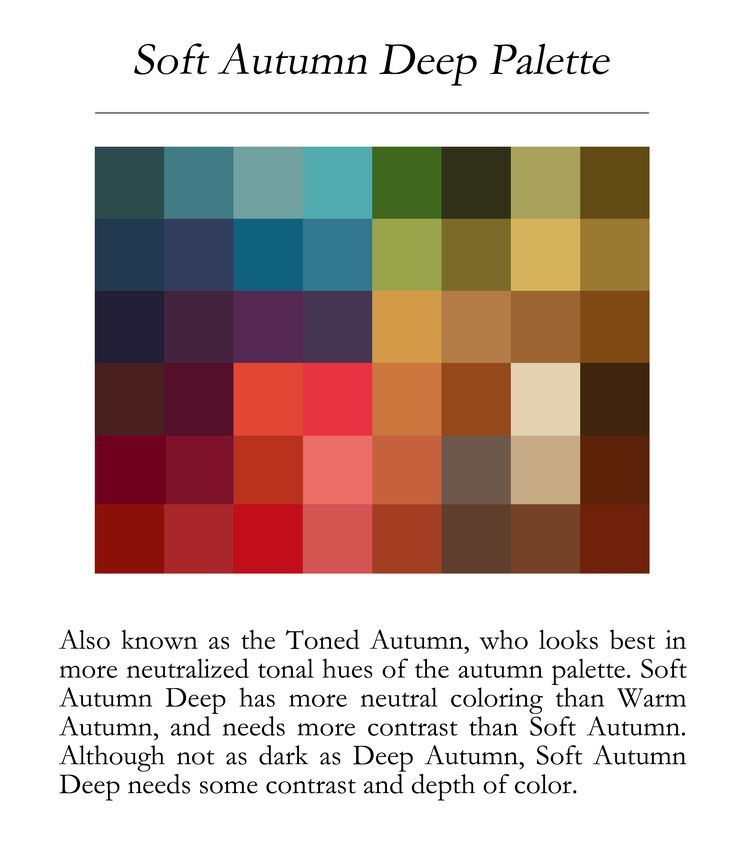 an article about soft autumn deep palette