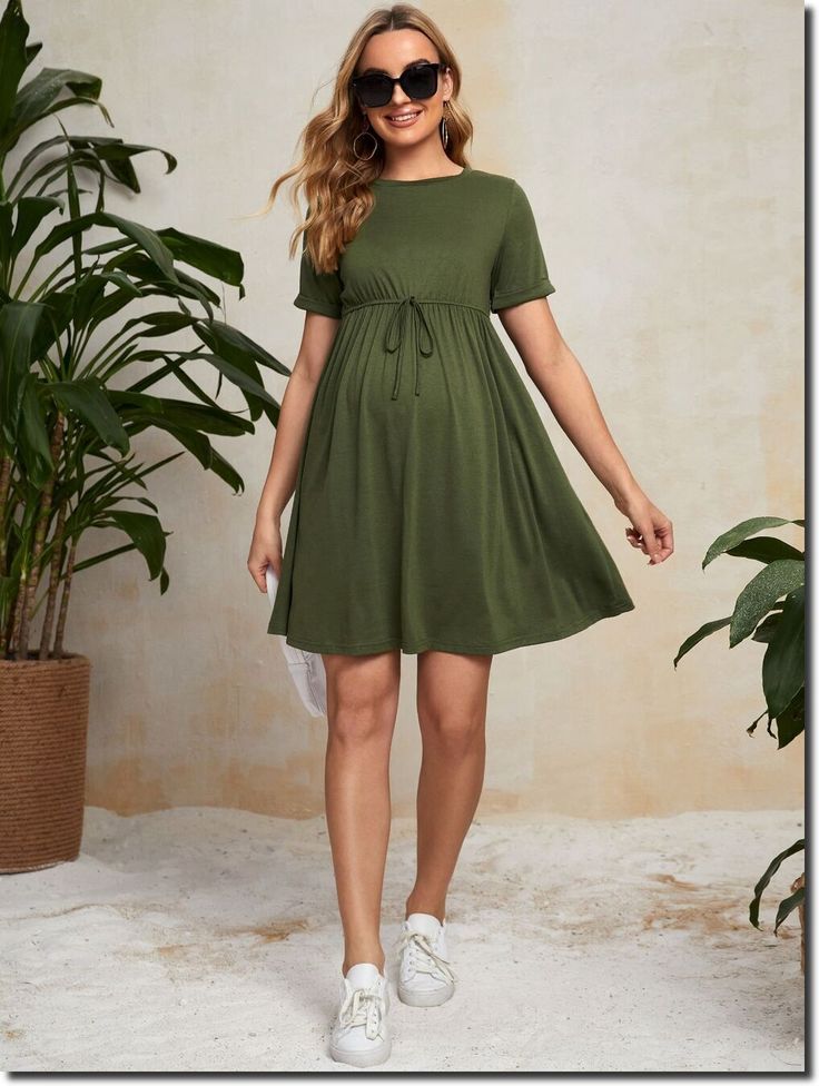 Maternity For Short Women, Cute Maternity Dress Casual, Plus Size Maternity Clothes Summer, Martenity Dresses Outfits, Summer Pregnancy Outfits Plus Size, Pregnancy Summer Dresses, Maternity Shorts Pattern, Pregnant Dress Casual, Maternity Fashion Fall/winter