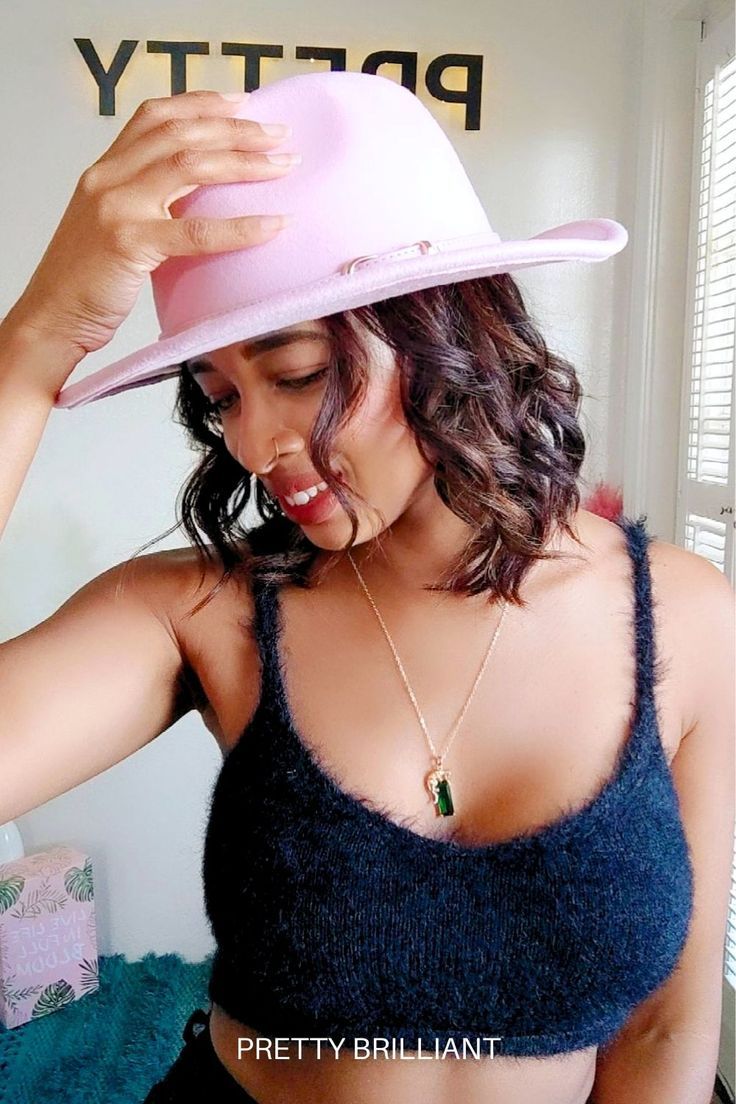 Blush pink felt fedora hat Pink Fedora Hat, Pink Fedora, Fedora Outfit, Pink Felt, Felt Fedora, Women's Jewelry And Accessories, Outfits With Hats, Stepping Out, Fedora Hat