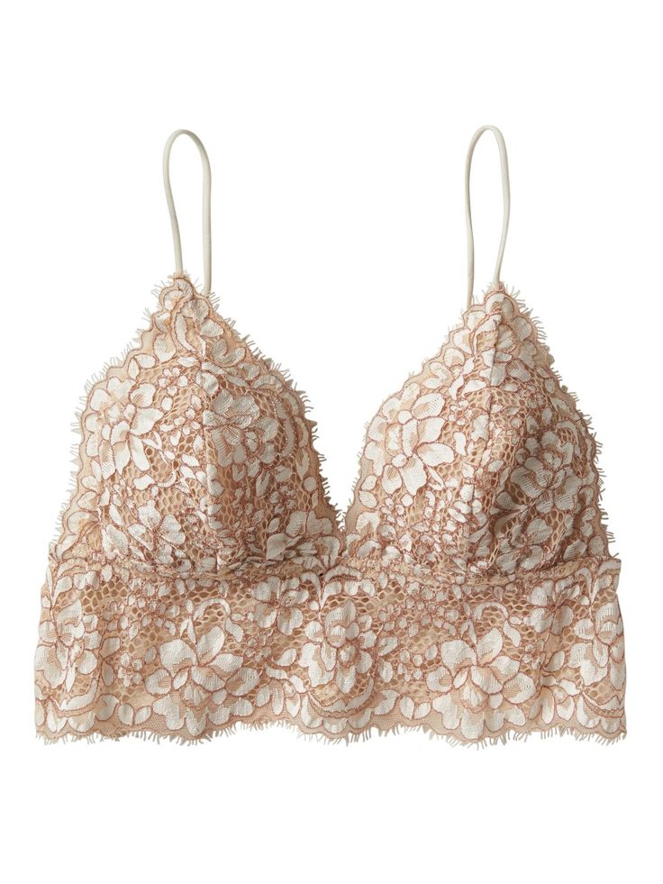 Cosabella | Pret a Porter Bralette | Banana Republic Party Lace Bra With Removable Pads, Lace Camisole Bra With Lace Trim, Elegant Triangle Top Bra With Delicate Straps, Party Bra With Lace And Spaghetti Straps, Party Bra With Lace Closure, Party Lace Bra With Delicate Straps, Beige Lace Bra Comfortable, Delicate Lace Bra With Lace Trim, Party Lace Bra With Low-cut Design