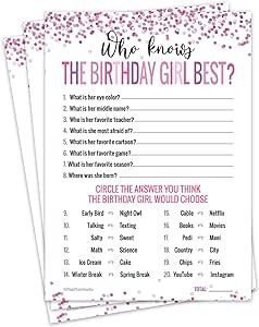 the birthday girl best question cards