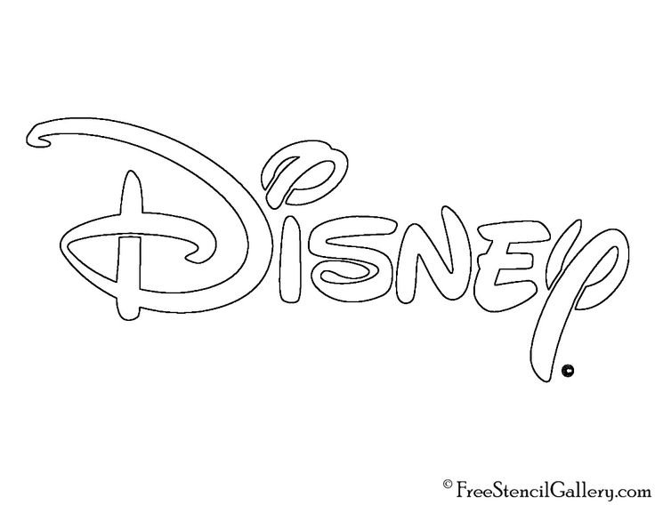 the word disney is drawn in black and white