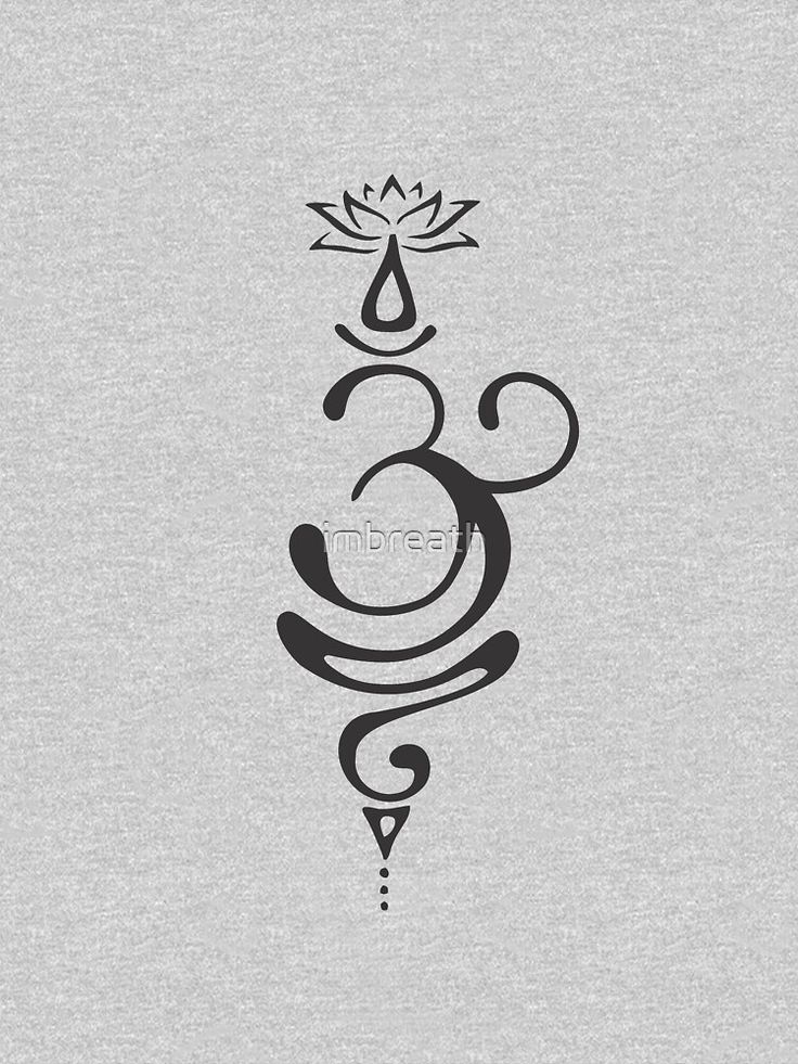 an om shan symbol with the word om shan written in black on a gray background