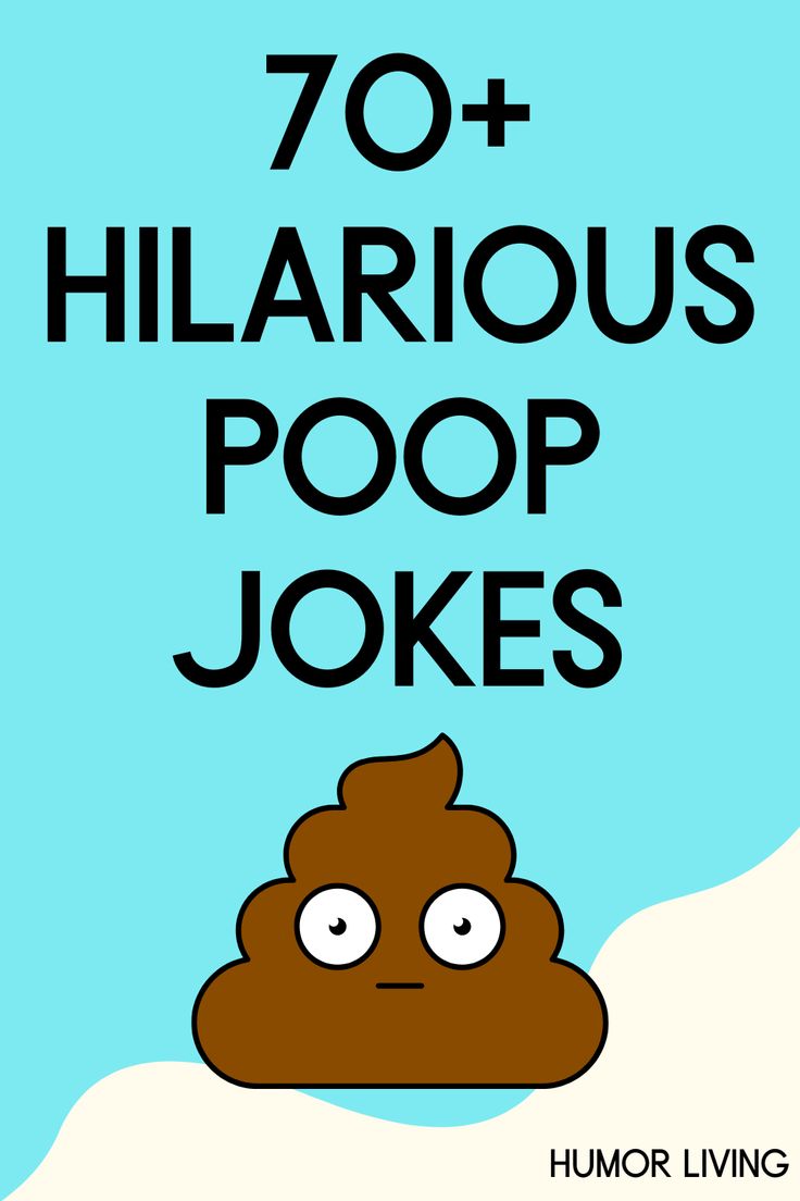 the title for 70 + hilarious poop jokes with an image of a poop